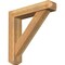 Ekena Millwork Traditional Craftsman Rough Sawn Bracket w/ Offset Brace, Western Red Cedar, 6"W x 28"D x 28"H BKT0604X28X28TRA04RWR - alternate 1